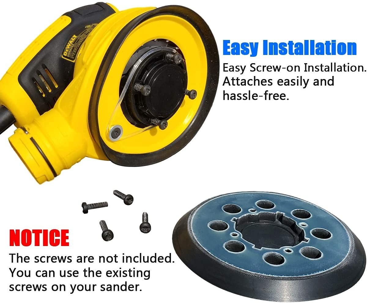 5" 8 Hole Sander Pad Hook Loop for DeWalt Orbital Sander Replacement