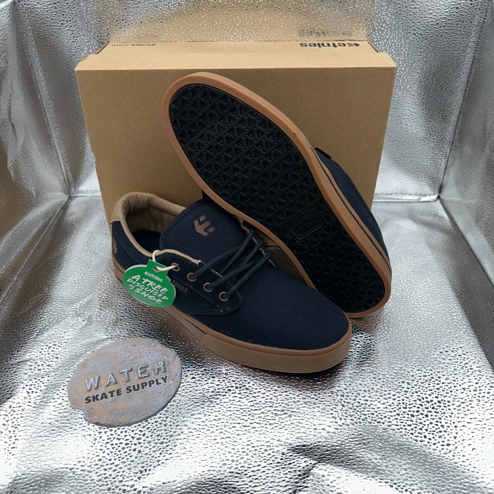 Etnies Jameson 2 ECO Navy/Gum/Gold Shoes - Size 7 - Brand New In Box