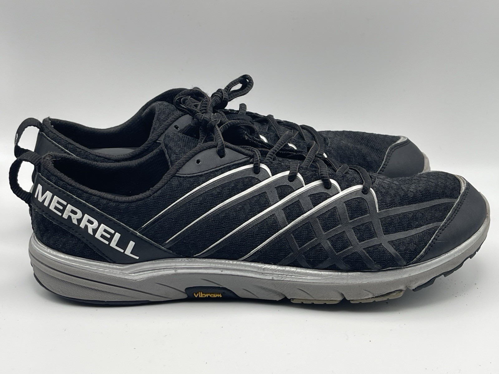 Merrell J41581 Men's Mesh Running Shoes Black Lace-Up Breathable US Size 10.5