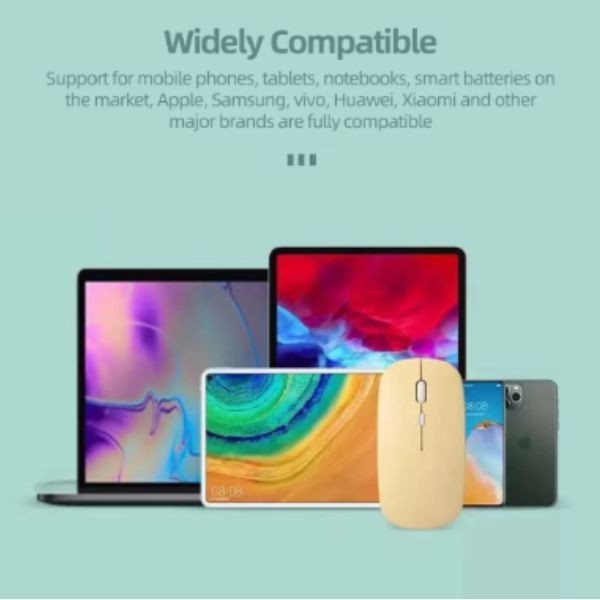 Bluetooth Mouse For Notebook PC Computer Battery Ultra-Thin Wireless Mouse For i