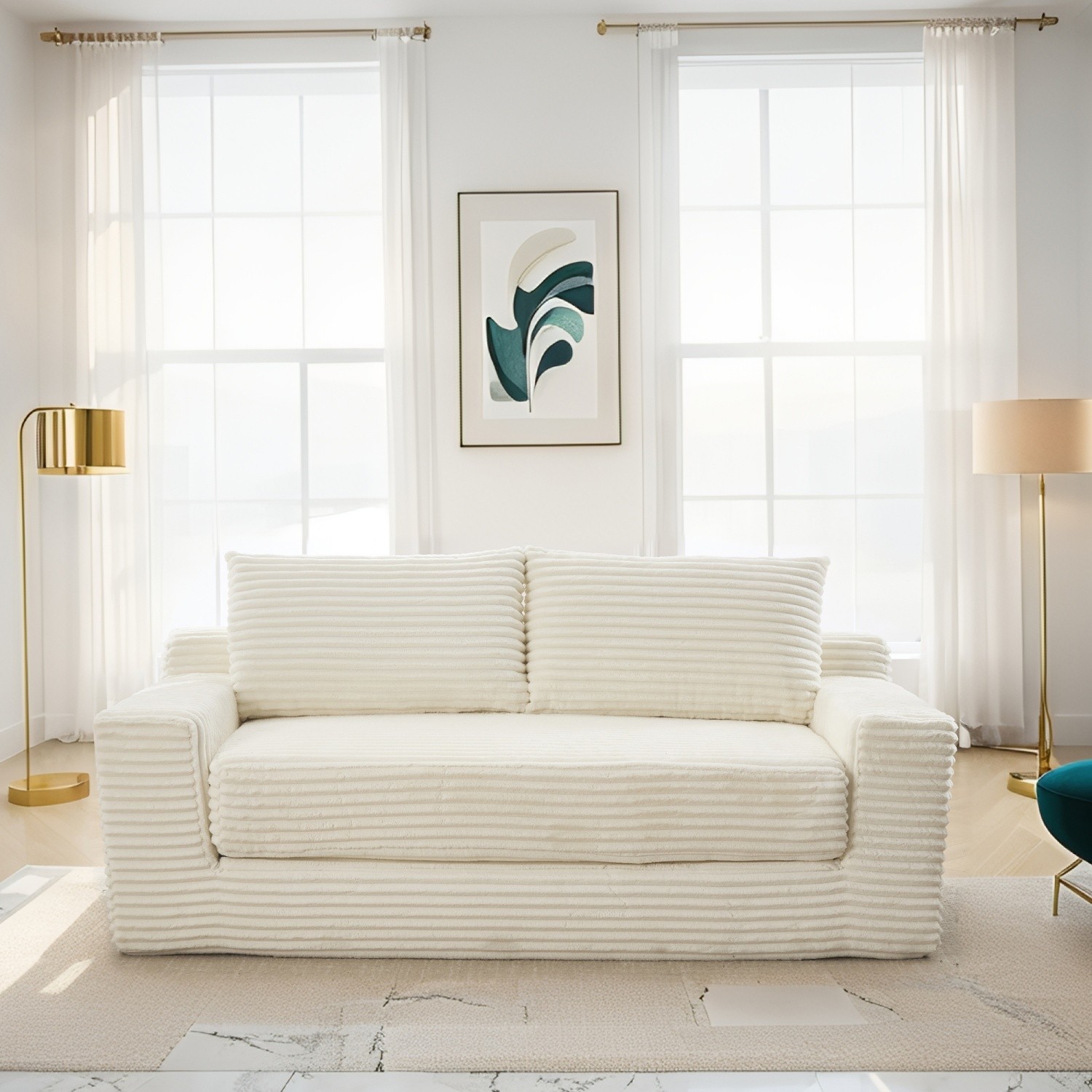Convertible Sofa Bed Loveseat Sofa Couch 2-in-1 Multi-Functional Sleeper Sofa