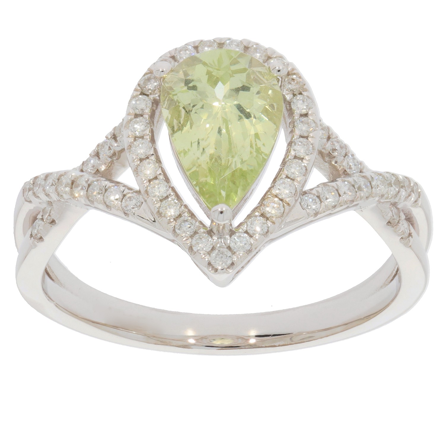Sterling Silver Semi Mount Ring Setting Pear PE 9X6mm PJC27640R
