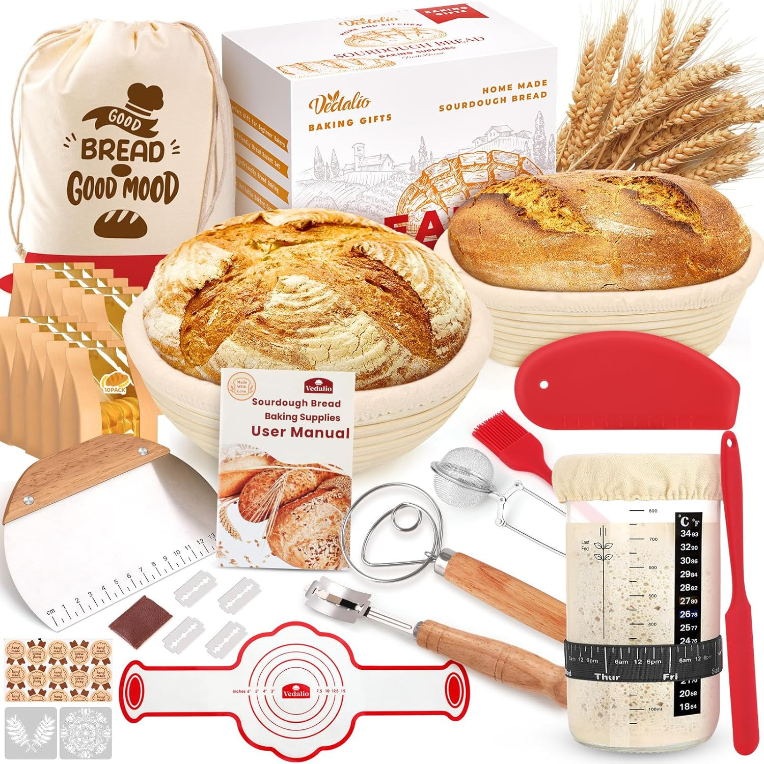 Sourdough Starter Kit, Sourdough Bread Baking Supplies,  Home and Kitchen, Sour
