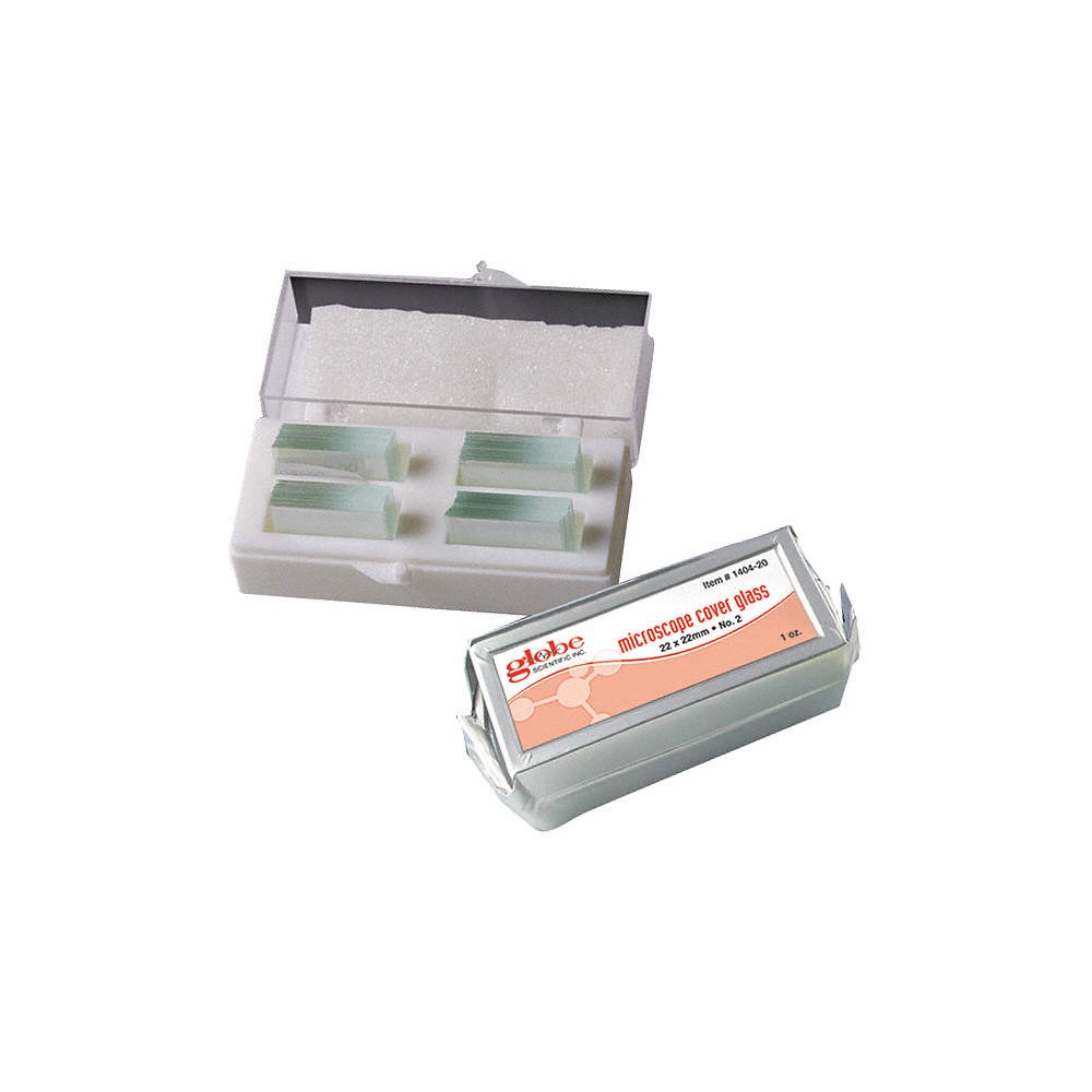 GLOBE SCIENTIFIC  Mic Cover Glass,24 x 32 mm,Clear,PK10 46AX01