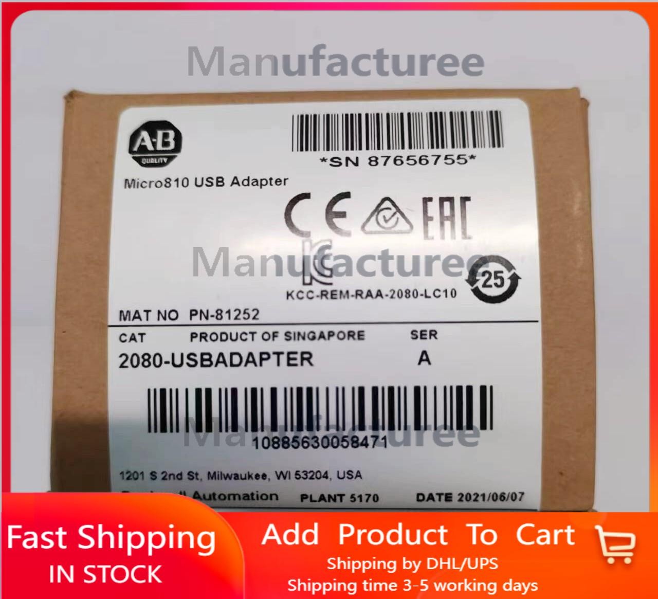 New Factory Sealed AB 2080-USBADAPTER /A Micro800 USB Adapter Plug