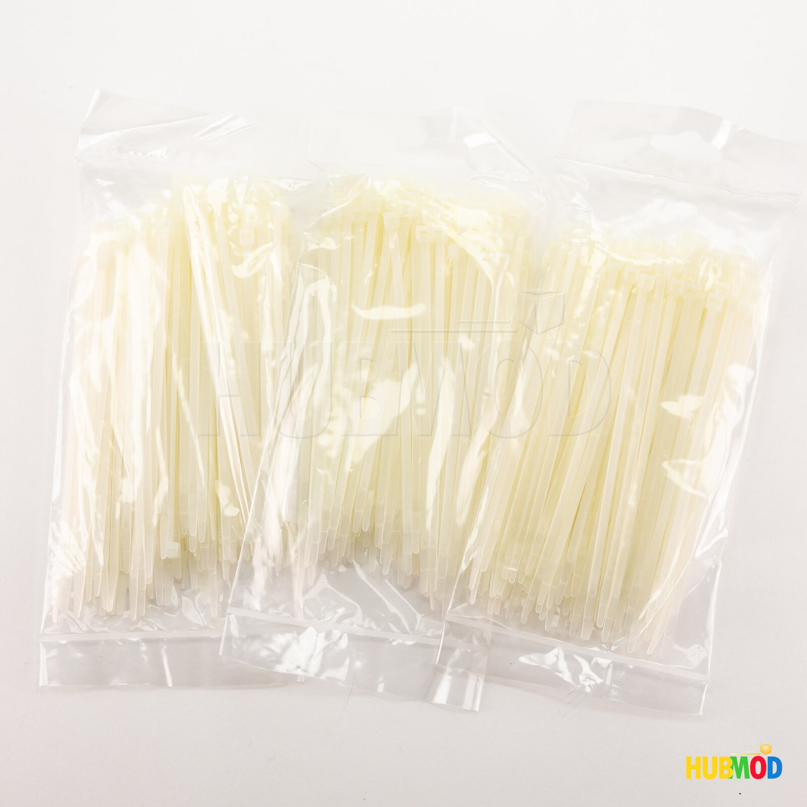 300 5" Zip Ties Natural Clear 40lb Tensile Cable Made in USA Nylon Wire Wraps
