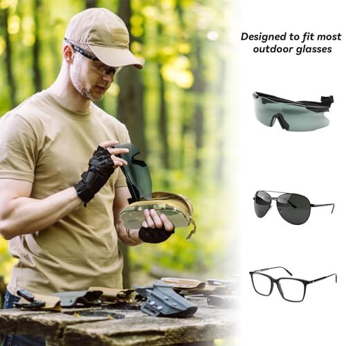 Tactical Molle Glasses Case Hard Shell Sunglass Case Eyeglass Case Cp