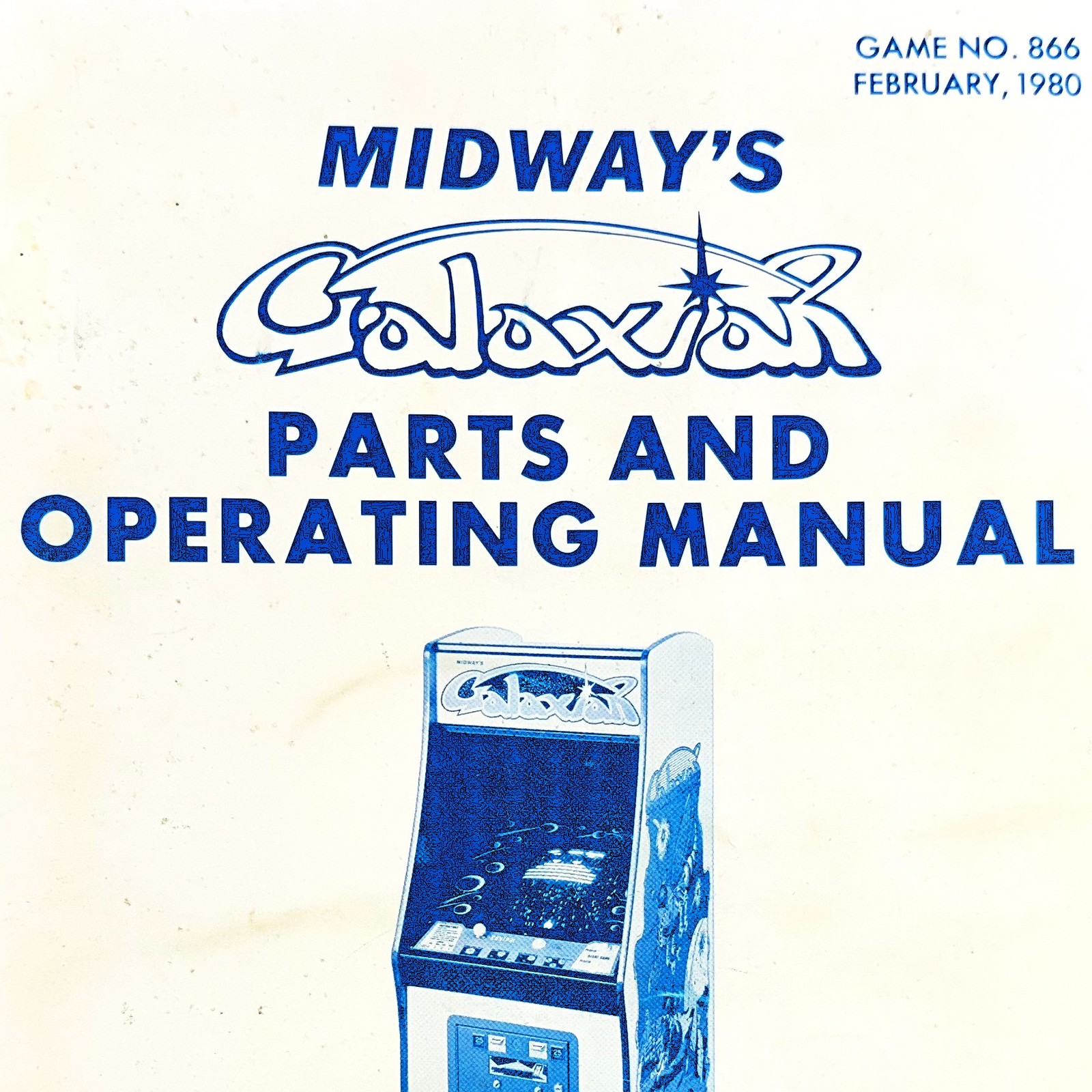 Midway Galaxian Arcade Video Game Manual Schematics Parts ORIGINAL