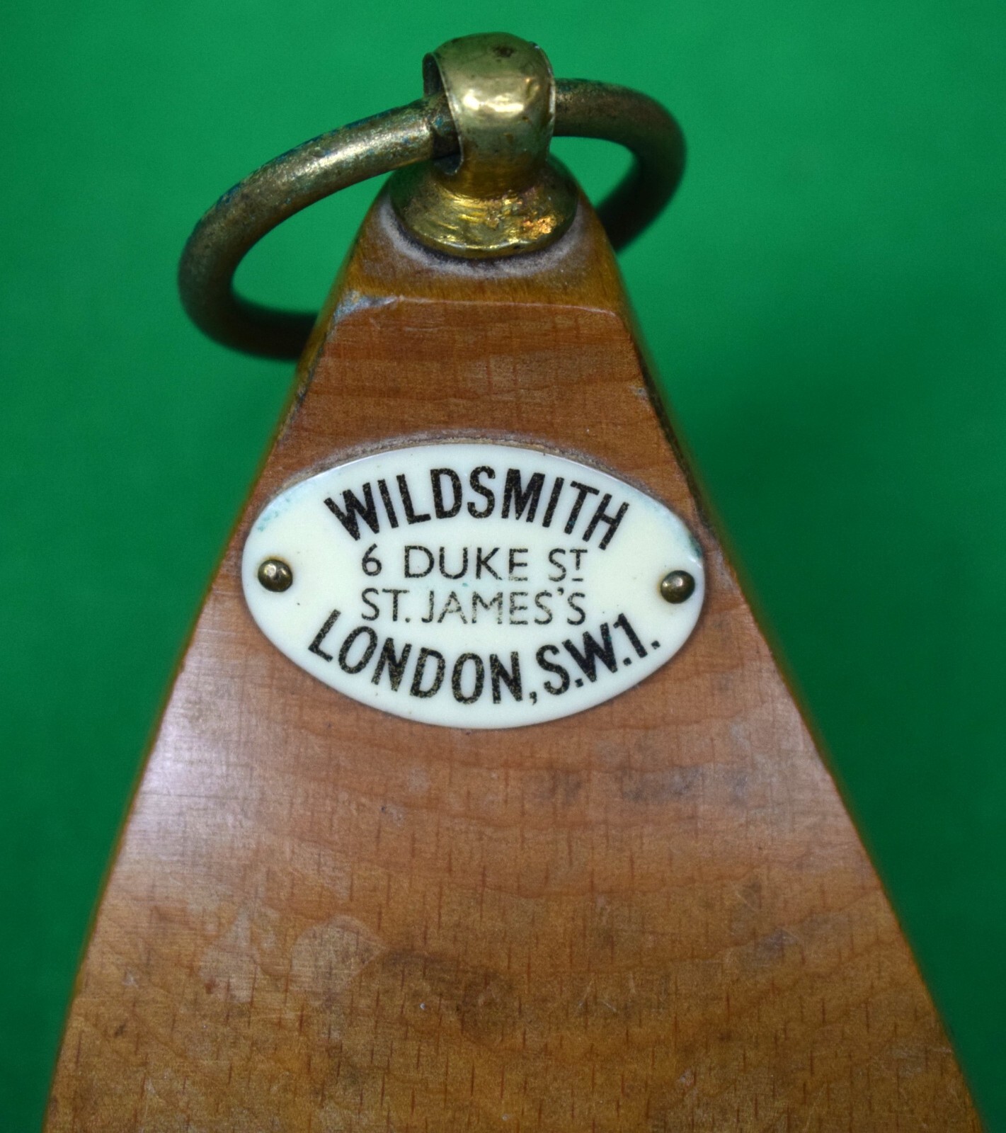 "Pair x Wildsmith 6 Duke St St. James's London, S.W.1. Oak Shoe Trees"