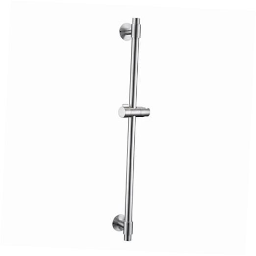 Shower Slide Bar 30-Inch with Adjustable Brushed Nickel Self-adhesive Mounted