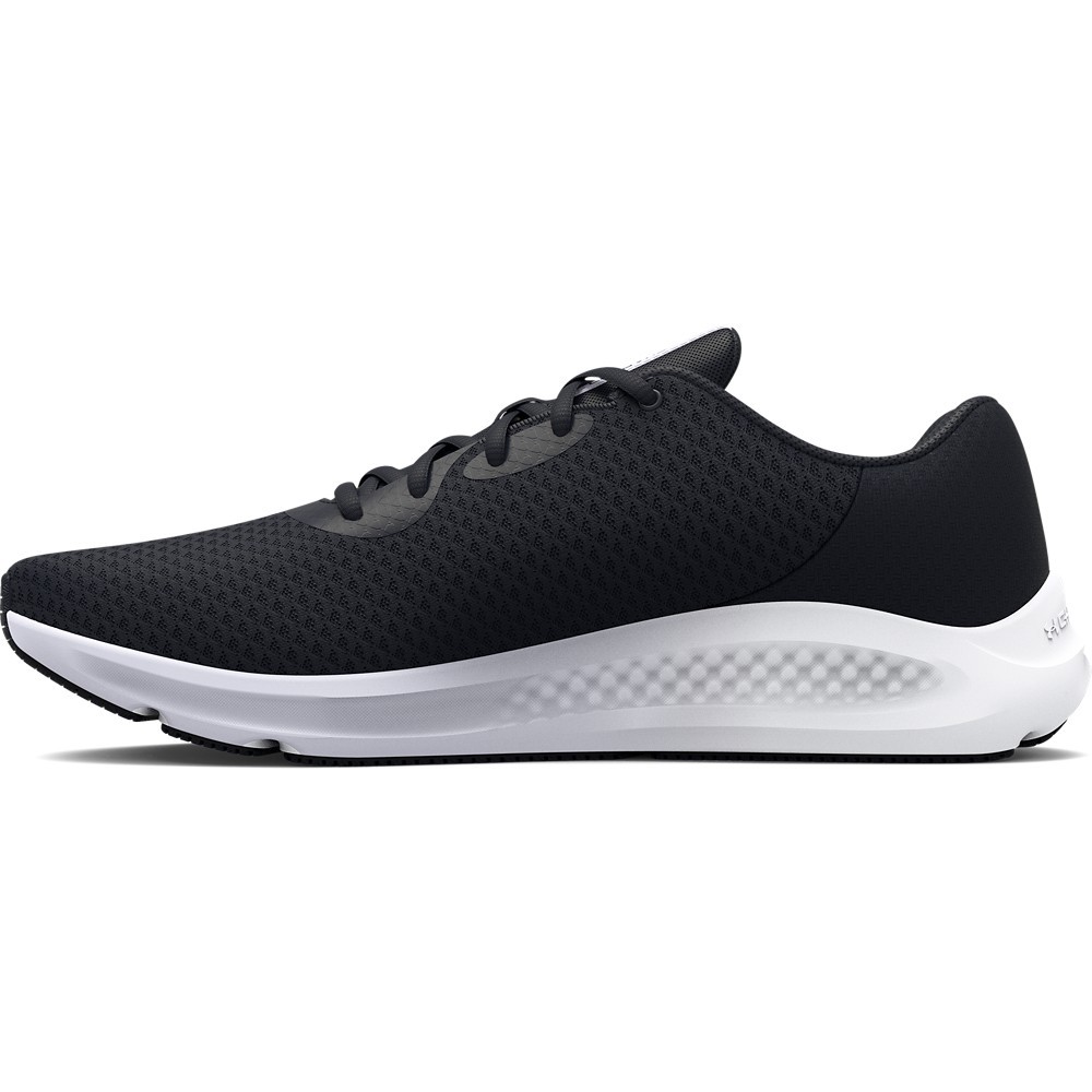 Under Armour 3024889 Women's UA Charged Pursuit 3 Shoes, Black/White, Size 11