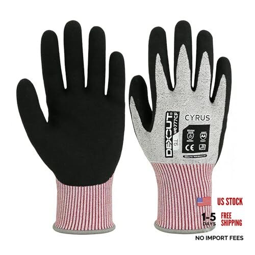 Nitrile Gardening Gloves for Women＆Men, Thorn-Proof Garden X-Large Pink