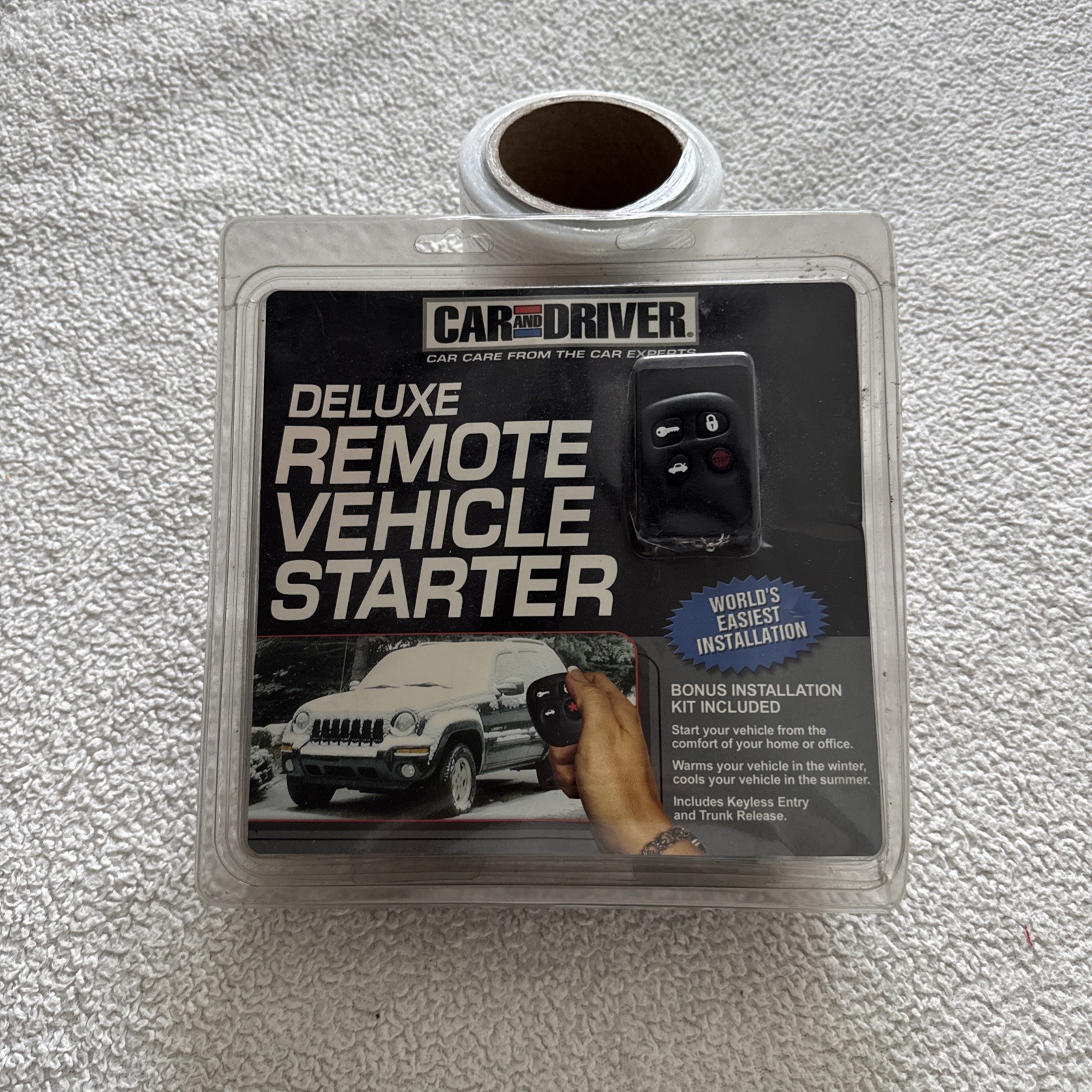 CAR AND DRIVER Deluxe Remote Vehicle Starter Kit w/Keyless Entry & Trunk Release