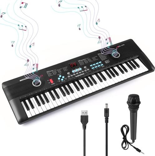 61 Key Keyboard Piano Digital Piano Built In Speakers W/Microphone For Beginners