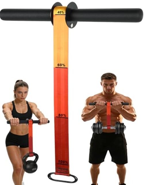 Forearm Strengthener and Wrist Roller,Durable Nylon Strap Forearm Trainer Red