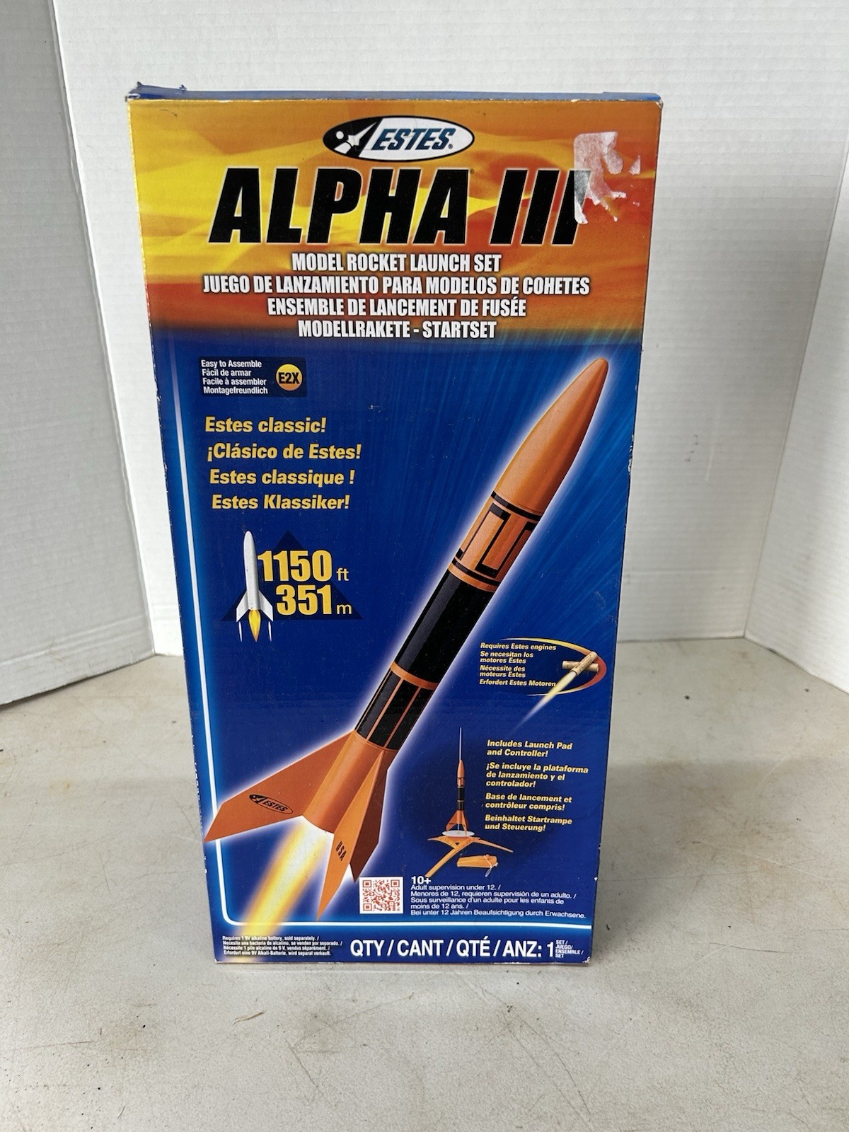 Estes 1427 Alpha III Model Rocket Launch Set E2X Model Rocket Kit EST1427