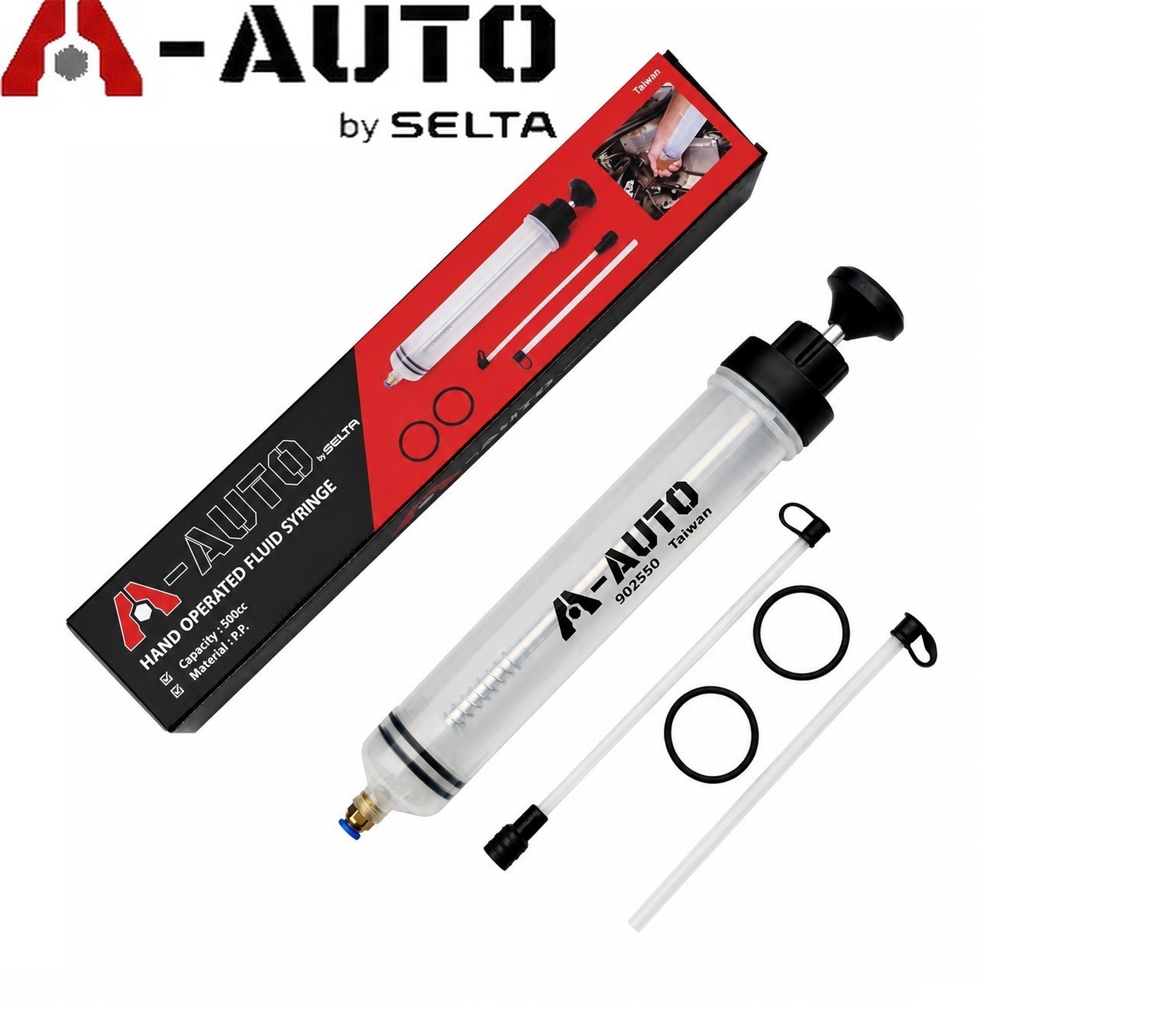 A-AUTO Taiwan 550cc Hand Operated Fluid Syringe Oil & Fluid Extractor Transfer