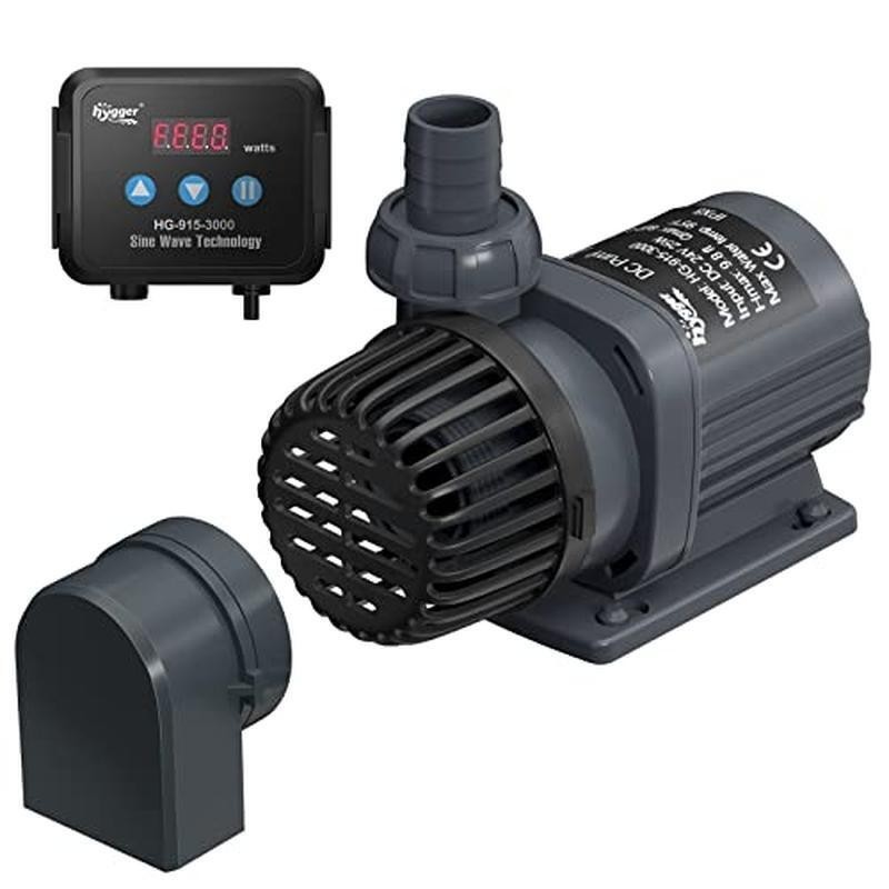 DC Water Pump 800 GPH Quiet Inline Submersible Sump Aquarium Controller New
