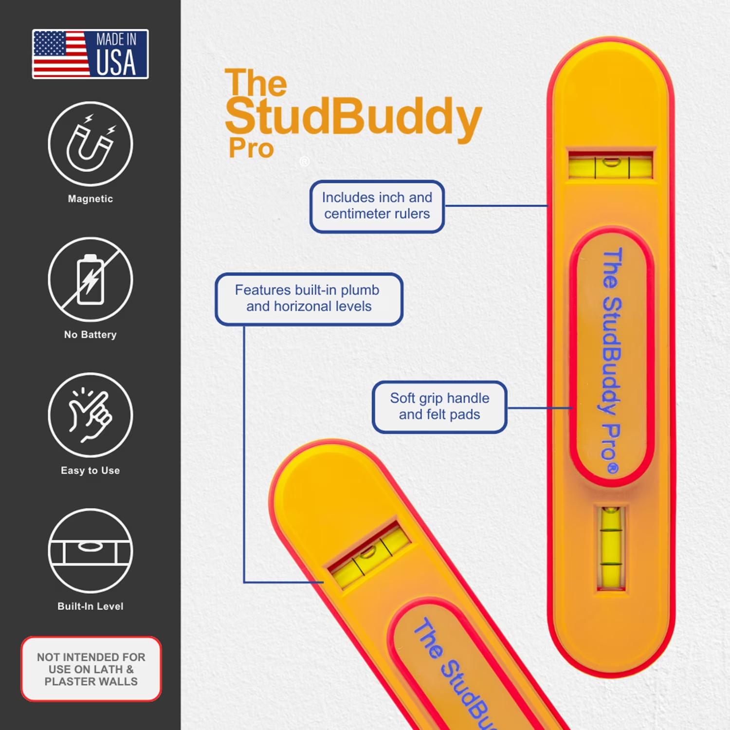 The StudBuddy Pro Magnetic Stud Finder