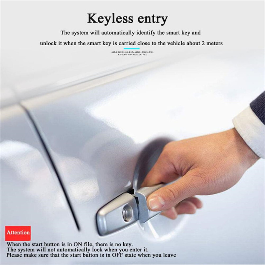 Keyless Entry Car Engine Start Push Button Remote Starter Stop Alarm System Kit