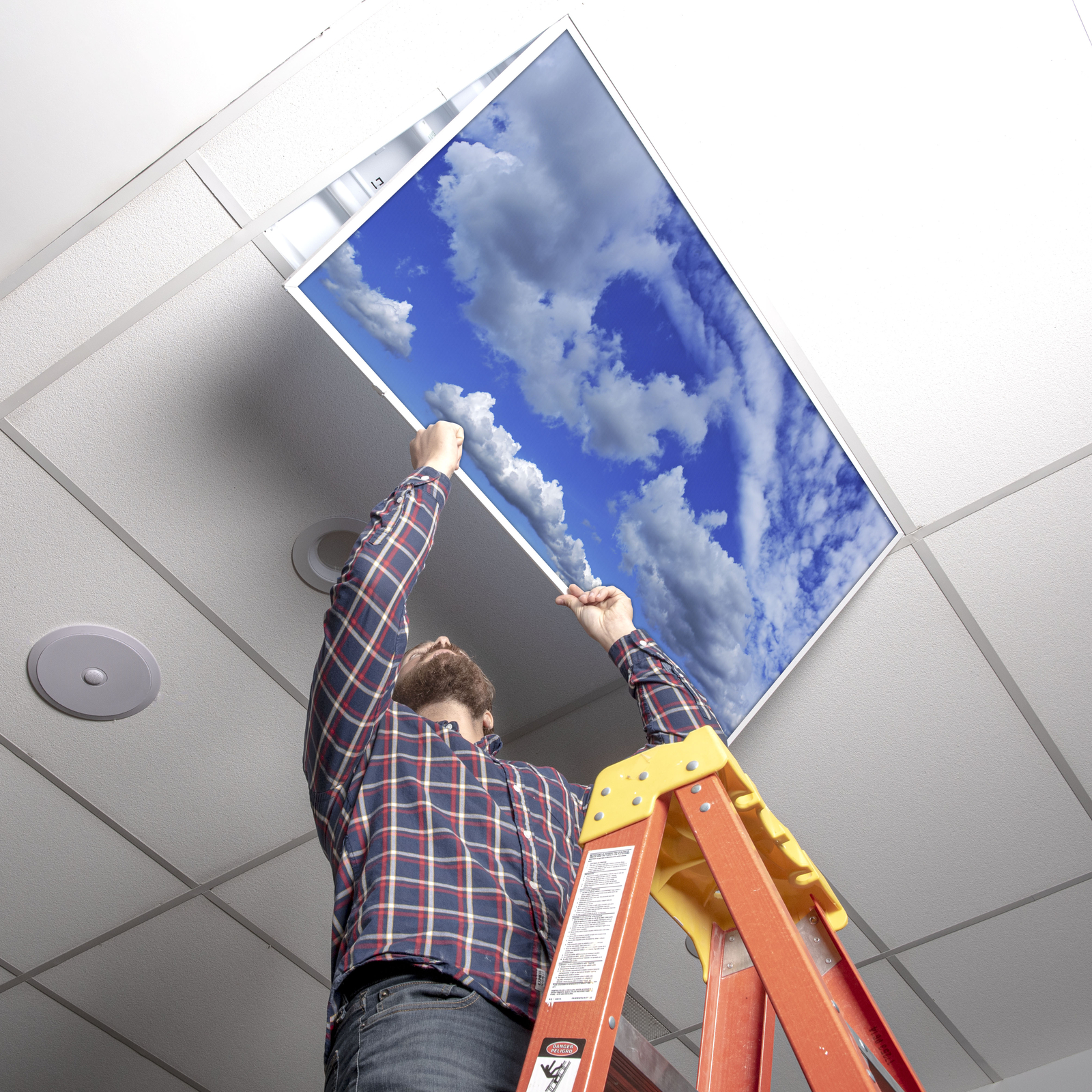 Octo Lights - Fluorescent Light Covers - School, Office, Home - Cloud - 007