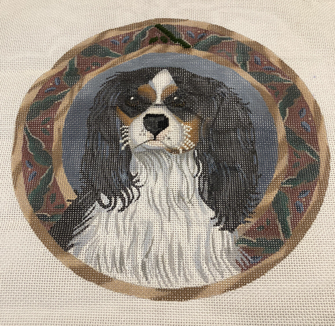 Cavalier King Charles Spaniel HandPainted Needlepoint Canvas Liz Goodrick-Dillon