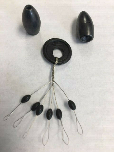 Tungsten Flipping Bullet/Worm/Weights with Bobber Stopper  1/2 oz (2 pack)  