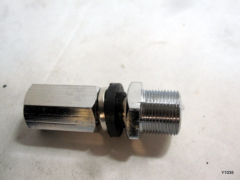 3pc Chrome Plated Brass SO-239 Stud Mount