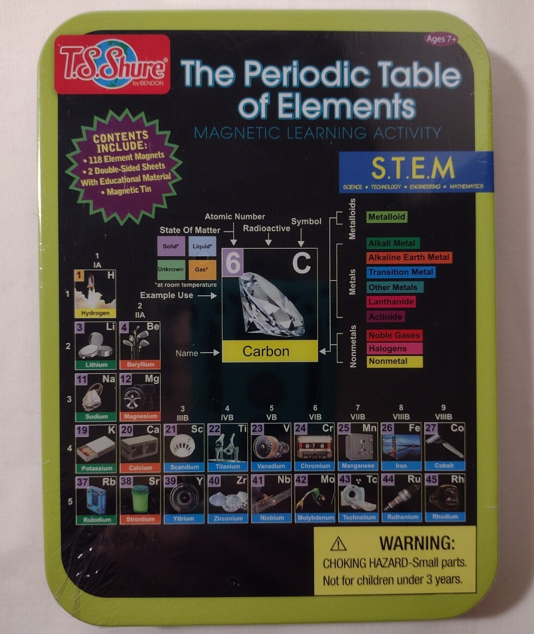 The Periodic Table Of Elements Educational Magnets STEM T.S. Shure New Sealed