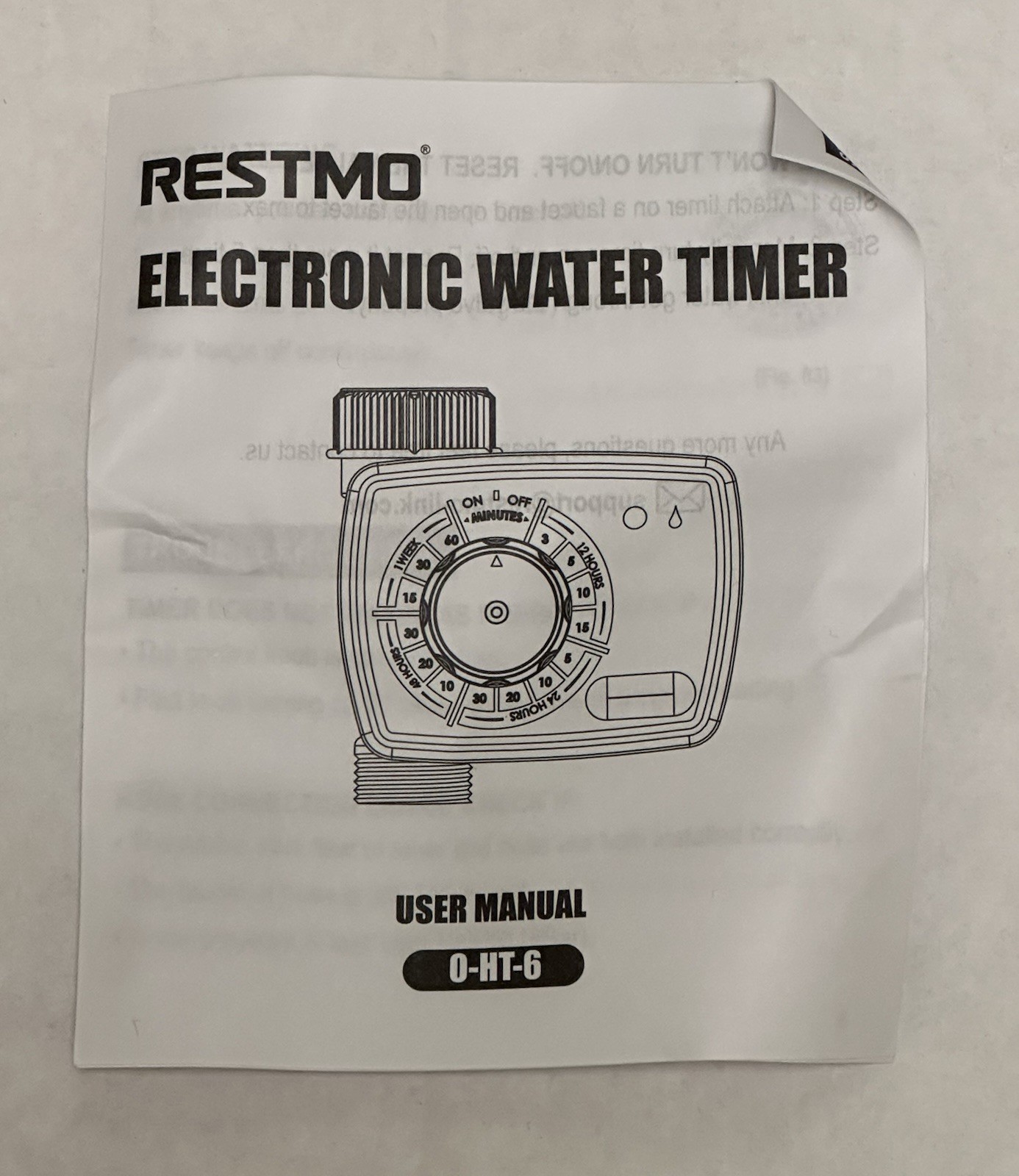 RESTMO O-HT-6 Water Timer – Battery Powered Hose Timer w/ Easy Dial, No LCD