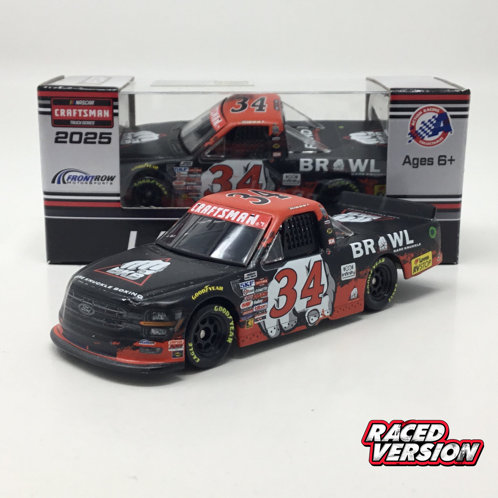 Layne Riggs 2025 Bare Knuckle Boxing Pocono Truck Series Race Win 1:64 Diecast