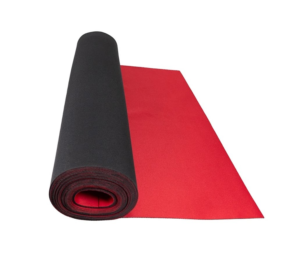20'x27" Red Neoprene Floor Runner w/ Non Skid Bottom & Slip-Proof Surface