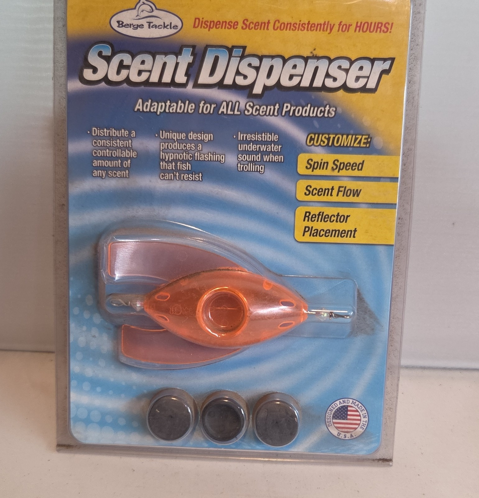 Berge Tackle Scent Dispenser SDSW-00 Orange Quick Release Customizable FS/SW