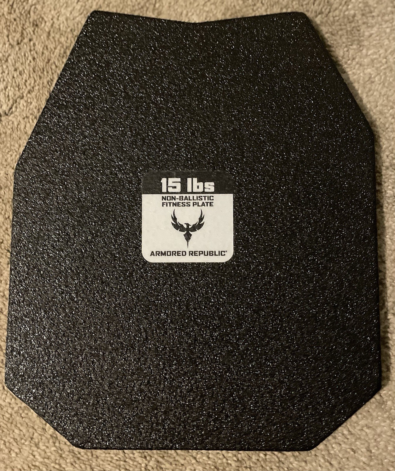 Armored Republic Non-Ballistic Fitness Plates 15 LBS Military Grade Steel Set
