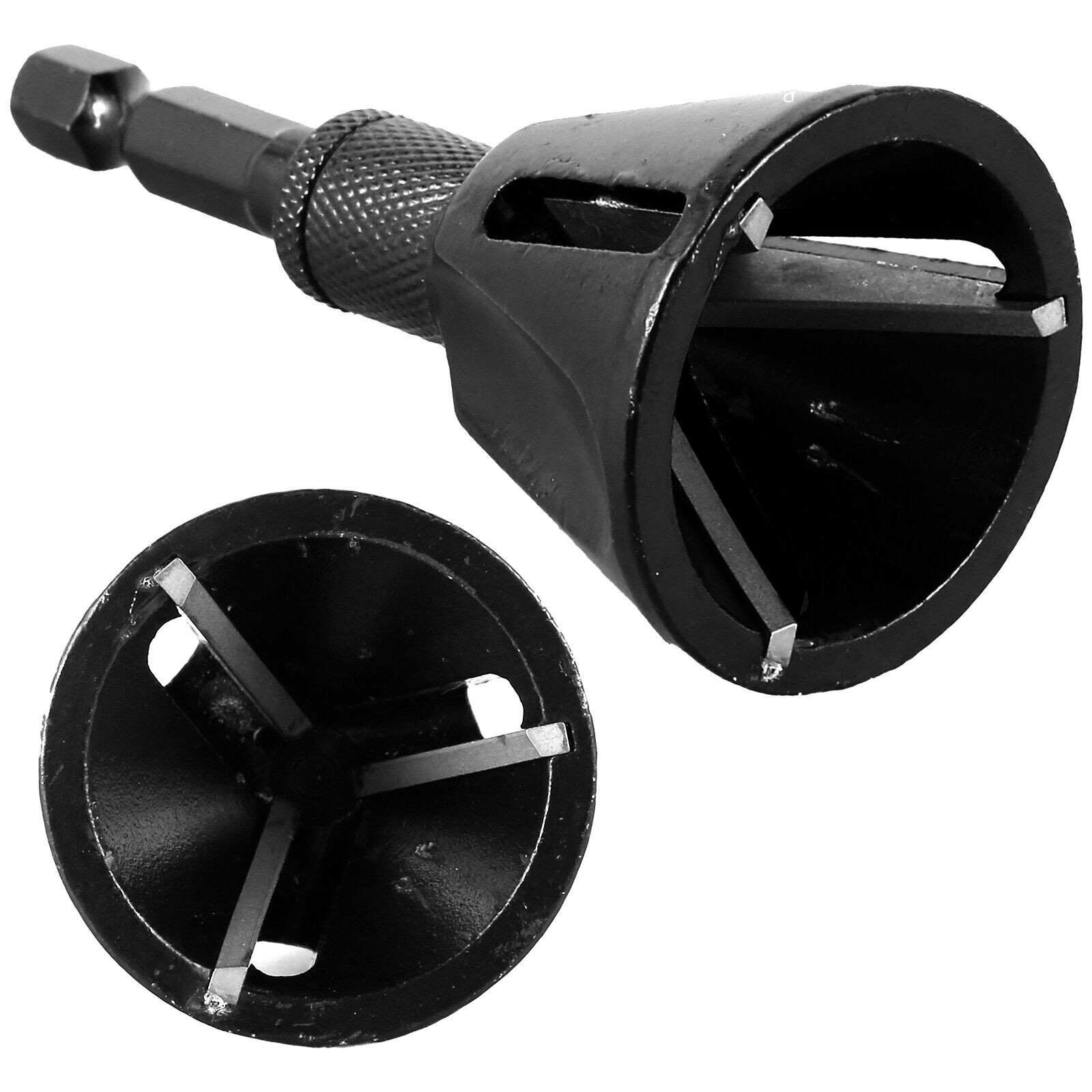 2Pcs Deburring External Chamfer Tool Steel Remove Burr Tools Drill Bit Tool