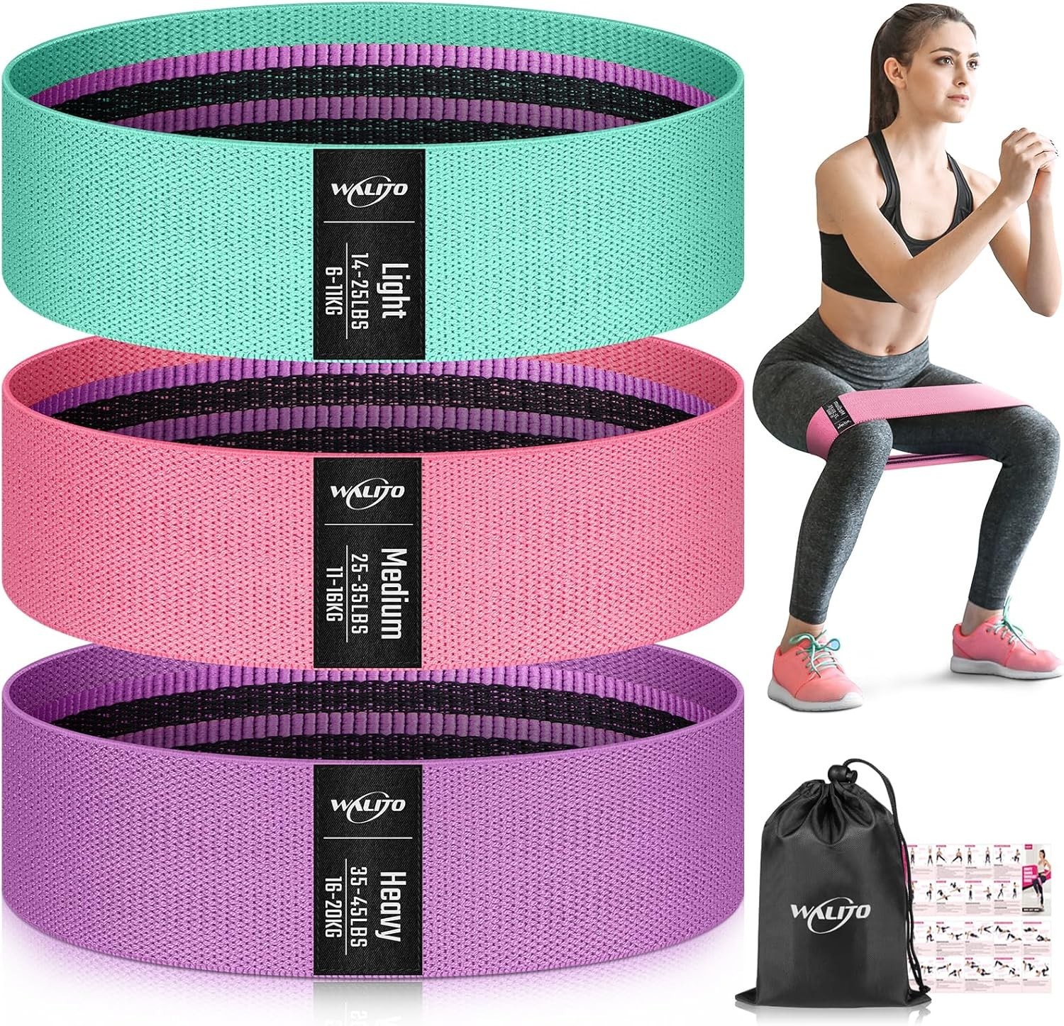 Resistance Bands Working Out Fabric Exercise Bands Legs & Butt Workout Bands