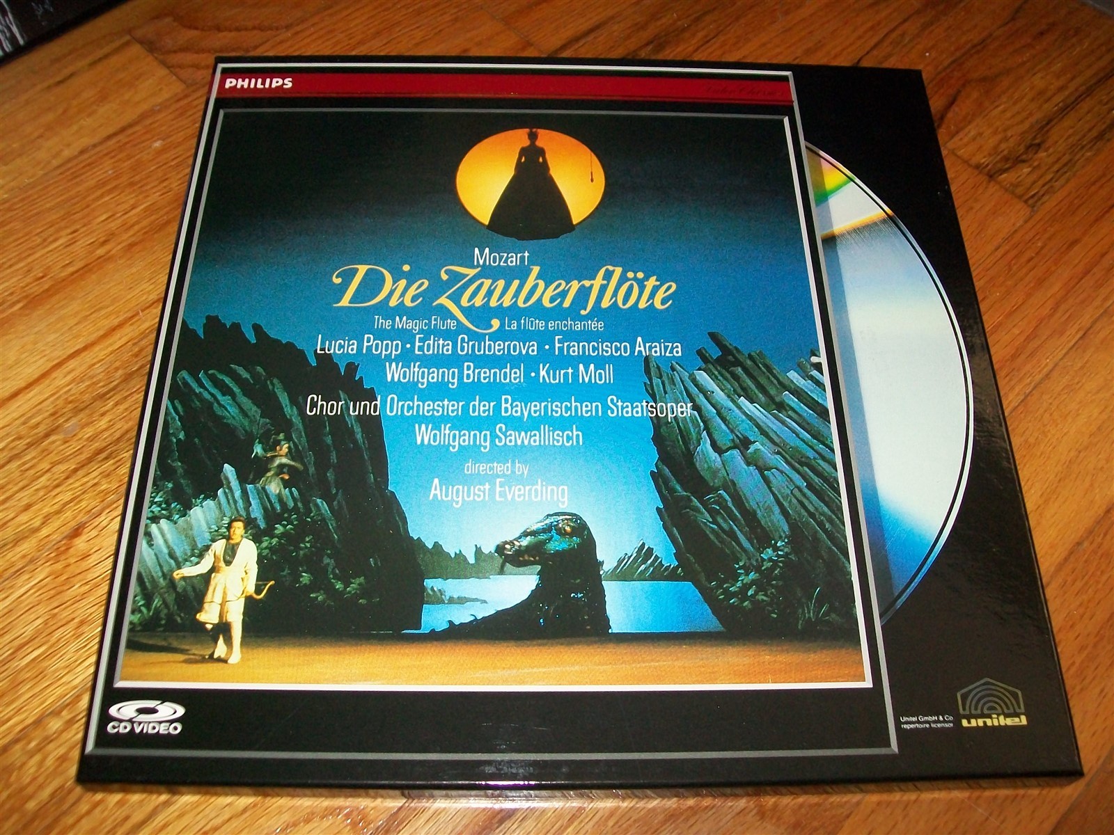 DIE ZAUBERFLOTE 2-Laserdisc LD BOXED SET EXCELLENT VERY RARE AUGUST EVERDING