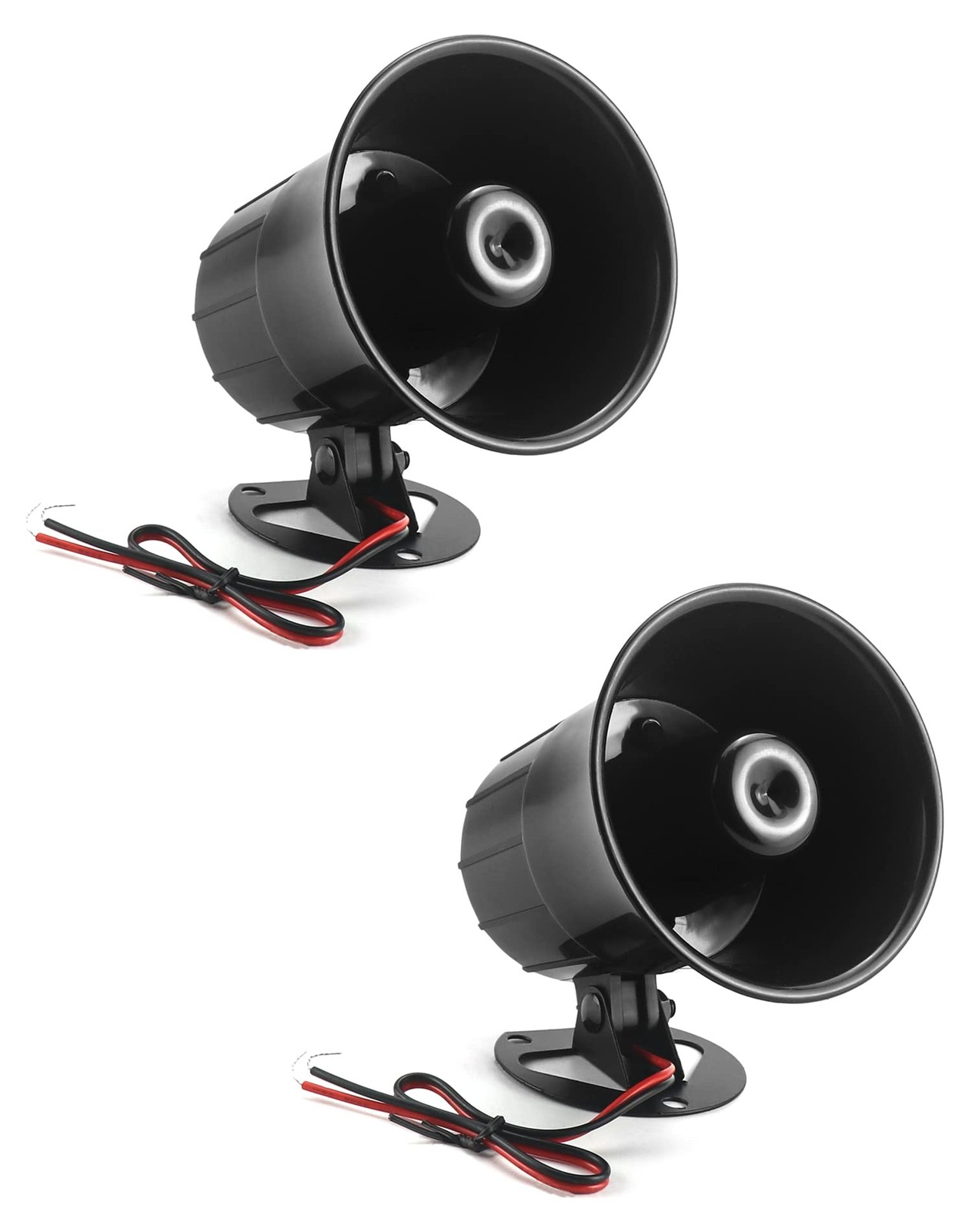 Wired Alarm Siren 2 Pack 110dB DC 12V Loud Security Horn Home Protection ABS