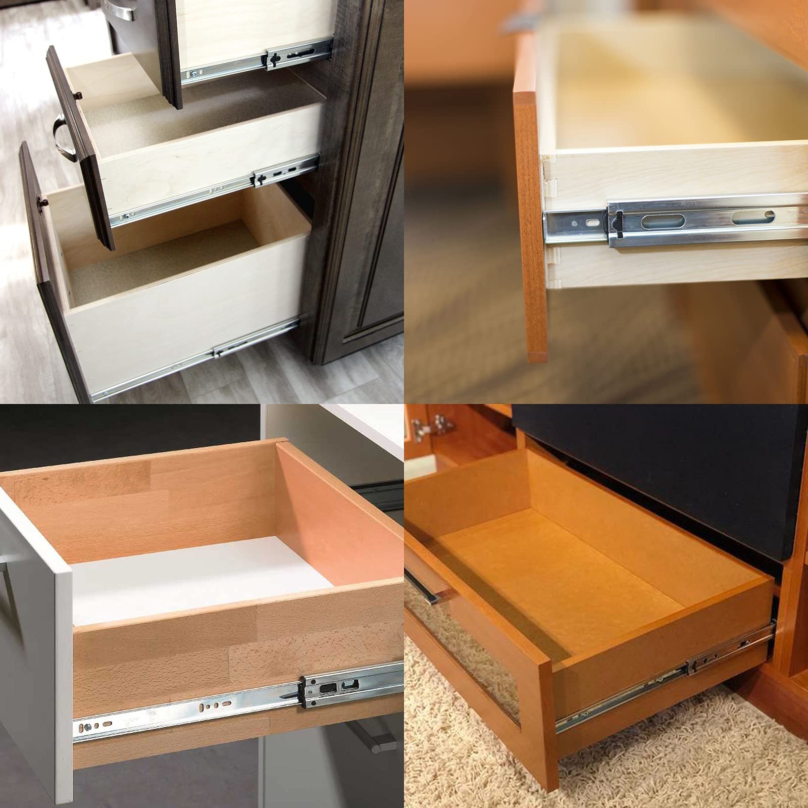 Suiwotin 12 Inch Drawer Slides, Metal Slide Small 12" - 2PCS, Style 1