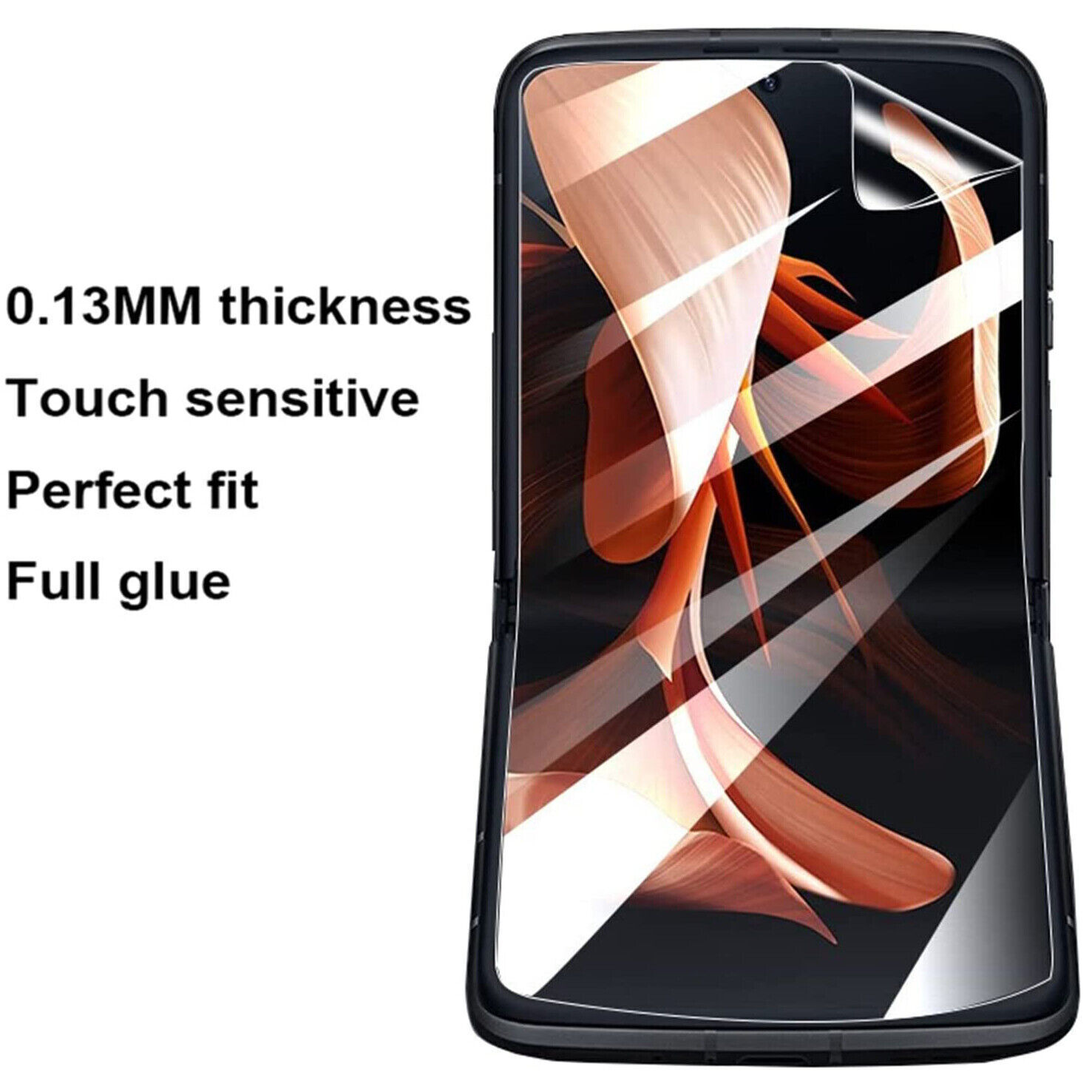 For Motorola Razr (2023) Case Shockproof Ring Kickstand Cover + Screen Protector