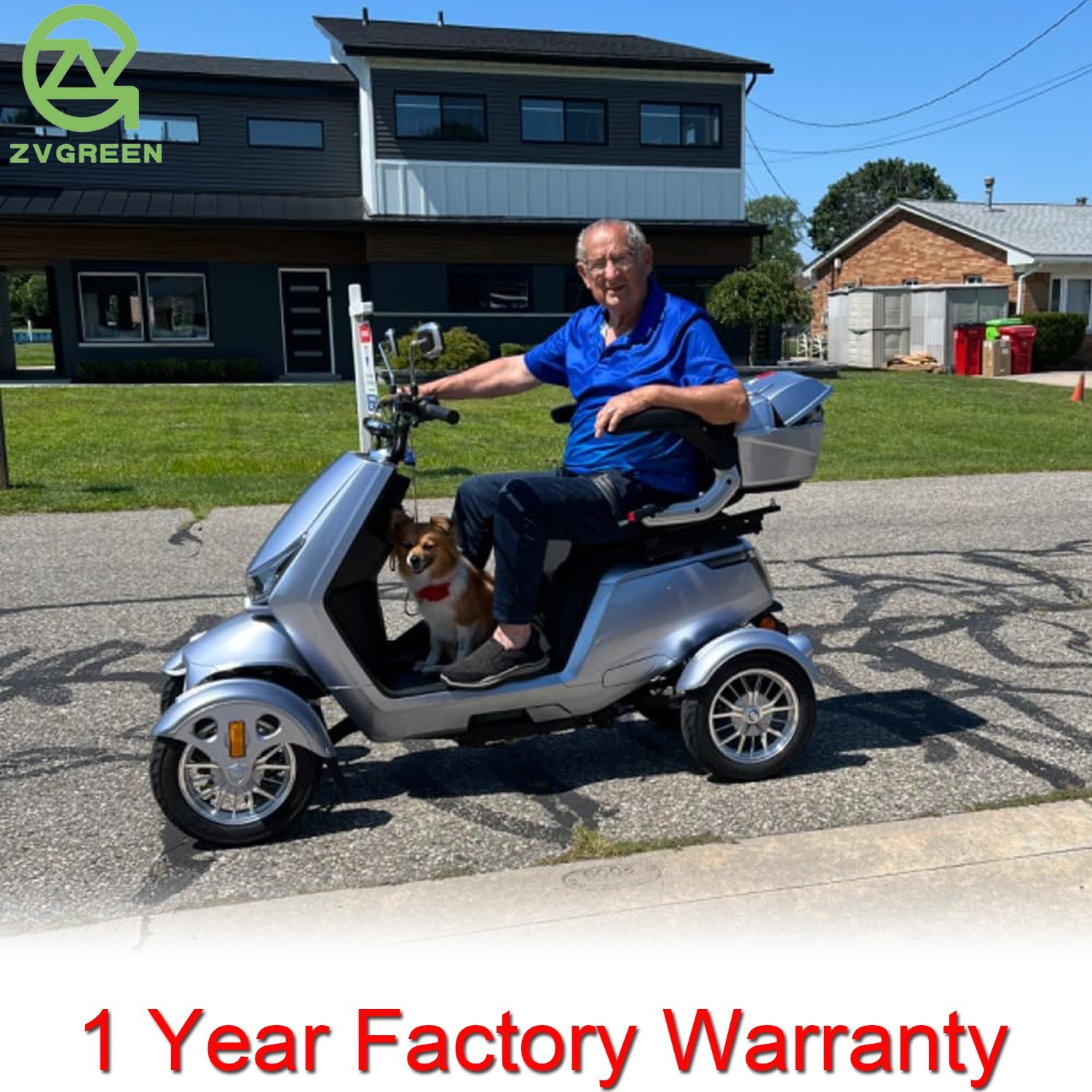 Heavy Duty 4 Wheel Mobility Scootre for Adult Senior 500lbs 31 miles 60V/20Ah