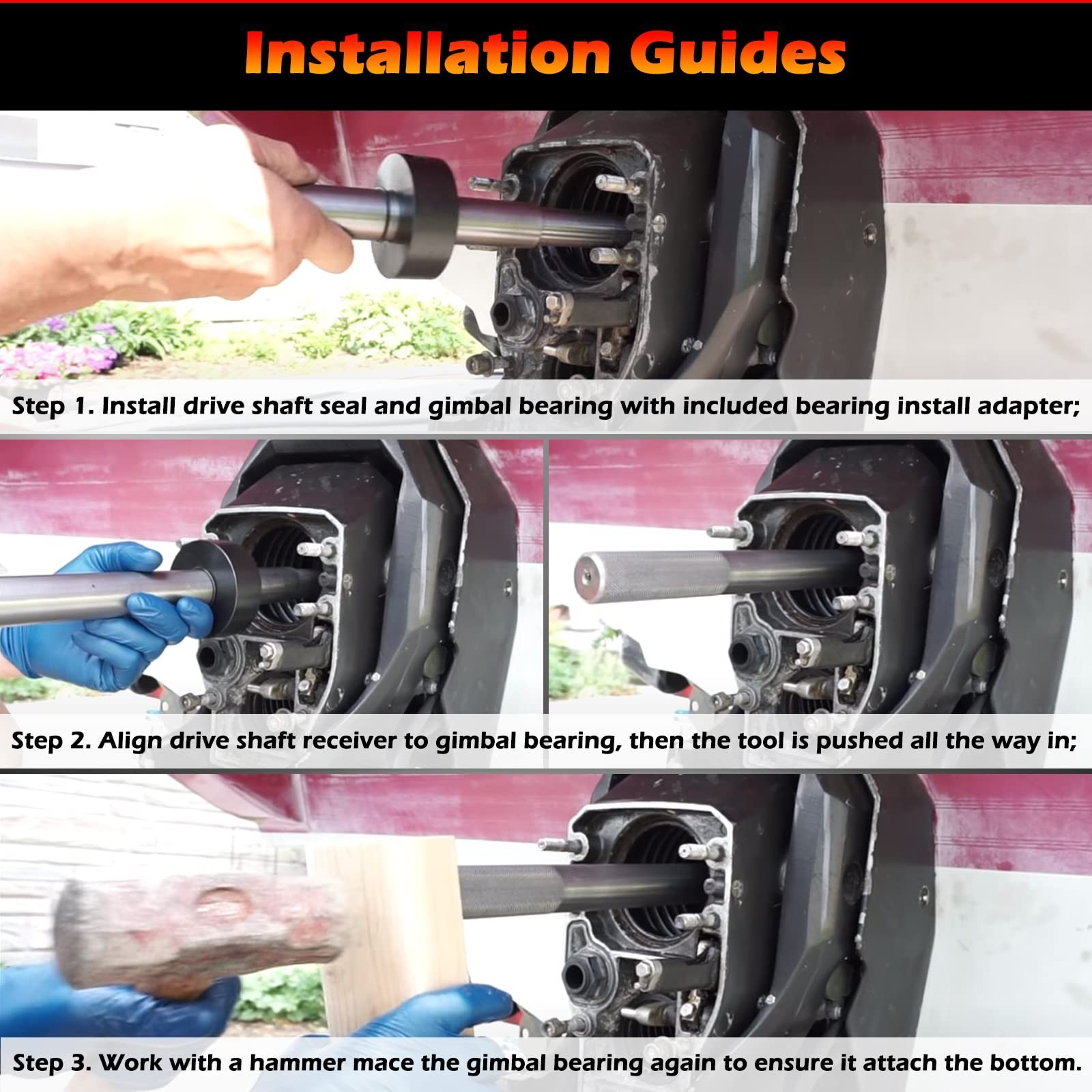 Heavy Duty Gimbal Bearing Alignment & Install Kit - Engine Alignment Tools Set