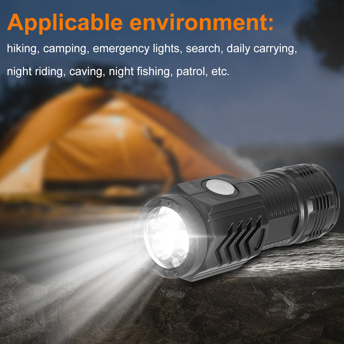 1-10Pack Super Bright LED Flashlight Tactical Rechargeable LED Work Lights Torch