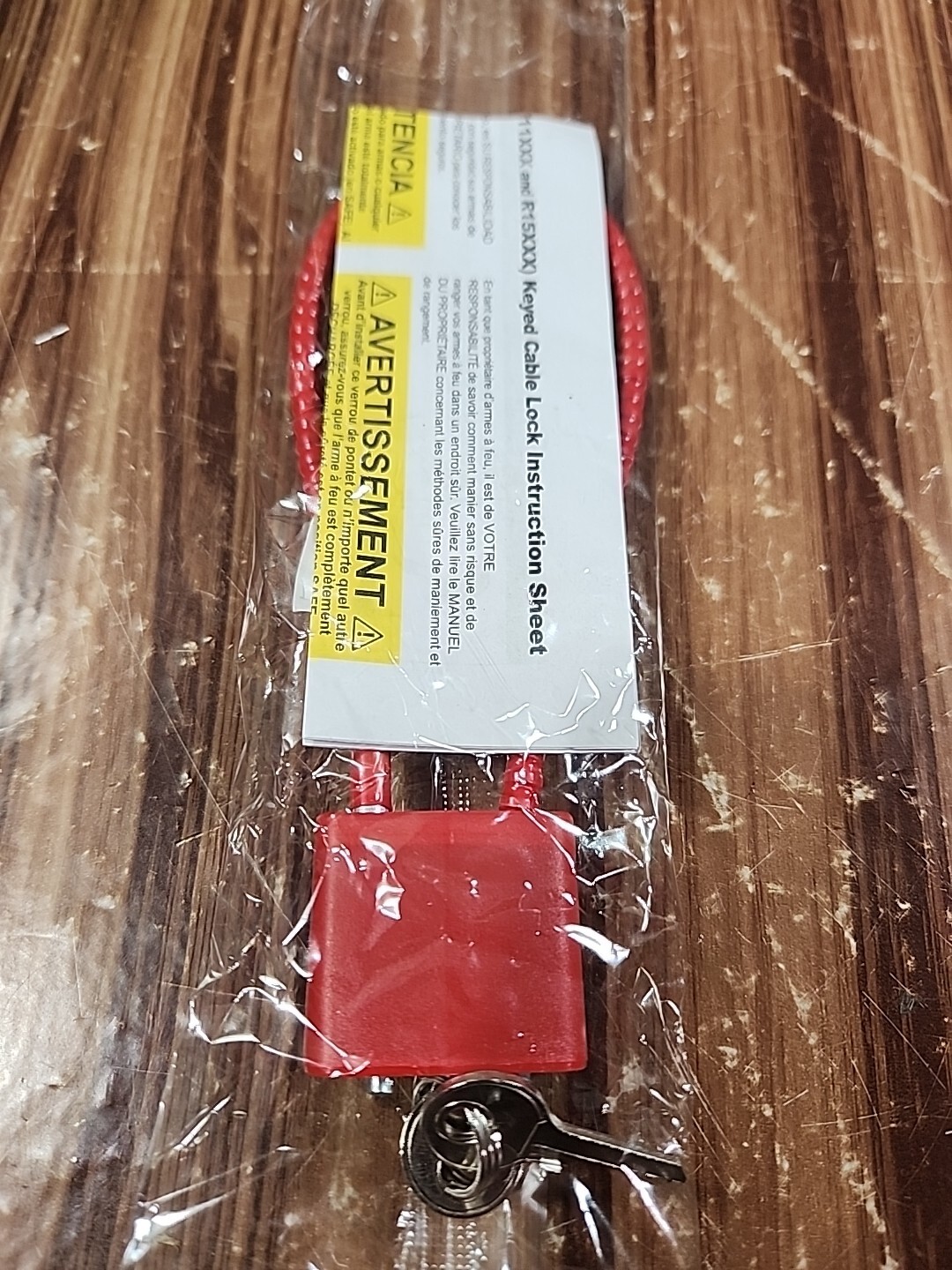 NEW Weatherby Regal Firearm Gun Safety Cable Lock R11SC3 Red 2 Keys