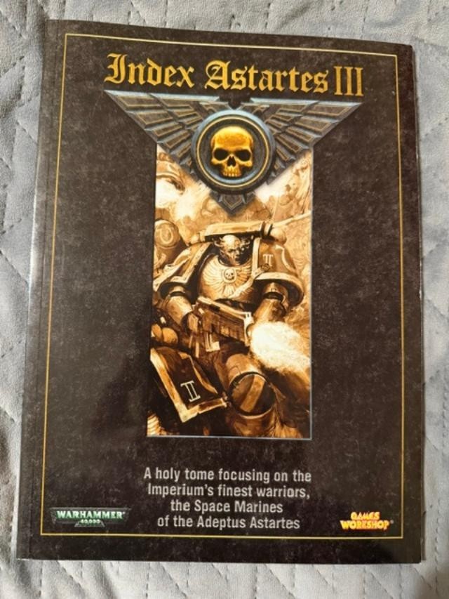 Warhammer 40K INDEX ASTARTES III Space Marine Lore Games Workshop 2003 RARE