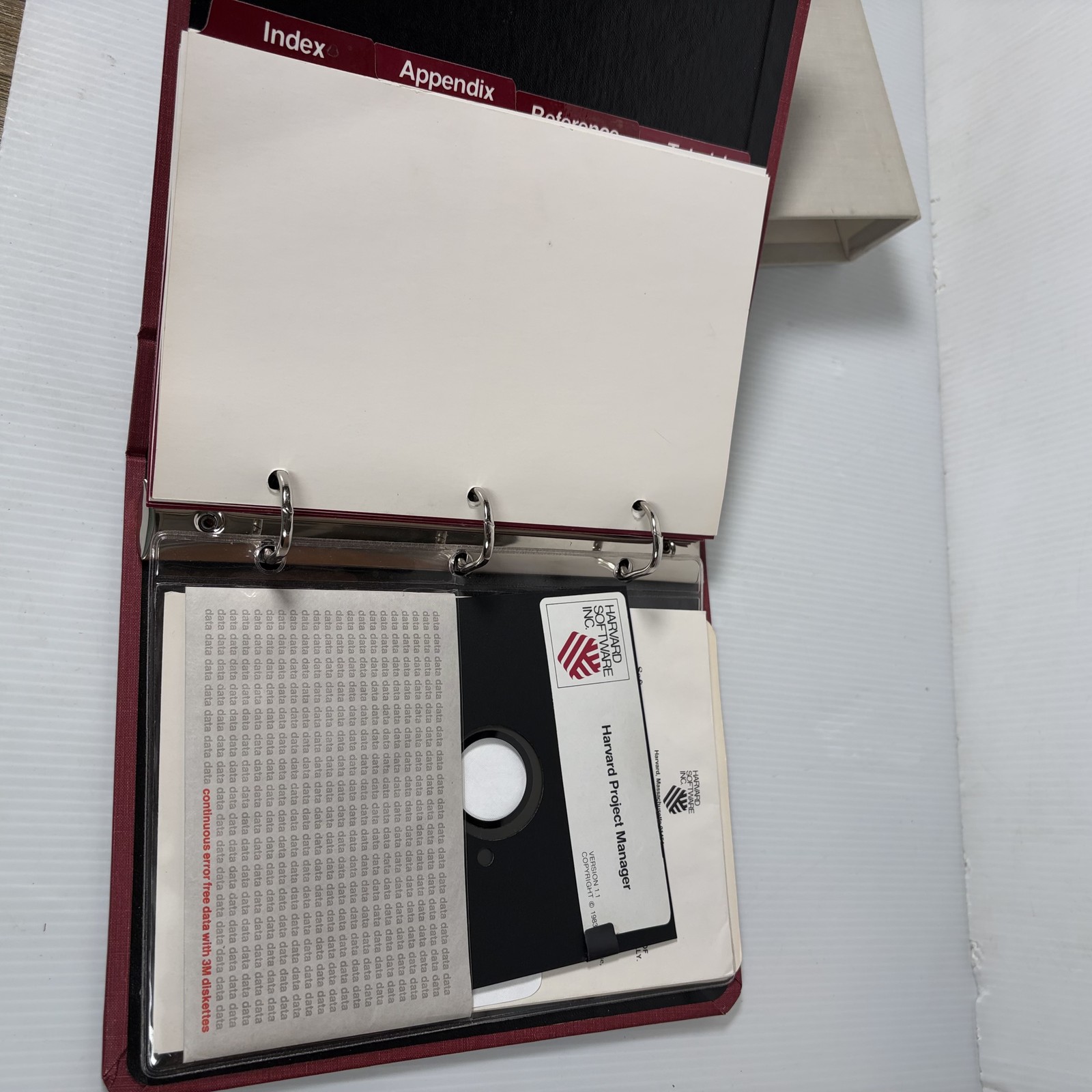 Vintage Harvard Project Manager Software 3.5" Floppy Disk & Manuals PC DOS