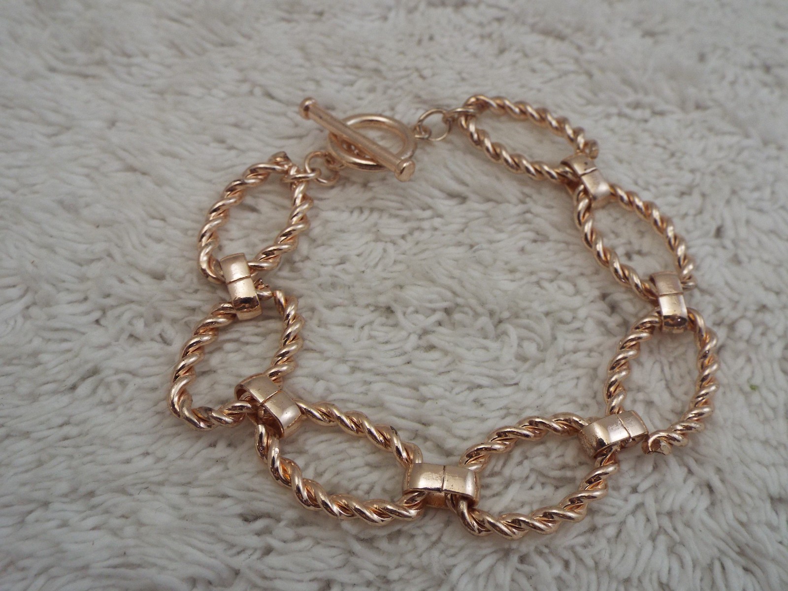 Rose-Goldtone Ring Link Bracelet