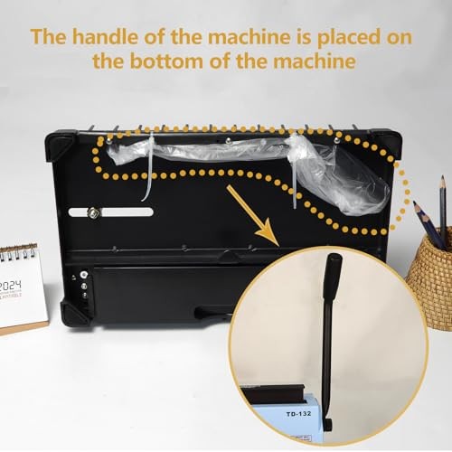 TD-132 Wire Binding Machine, 32-Hole Spiral Coil Binder, 3:1 Pitch, Punches