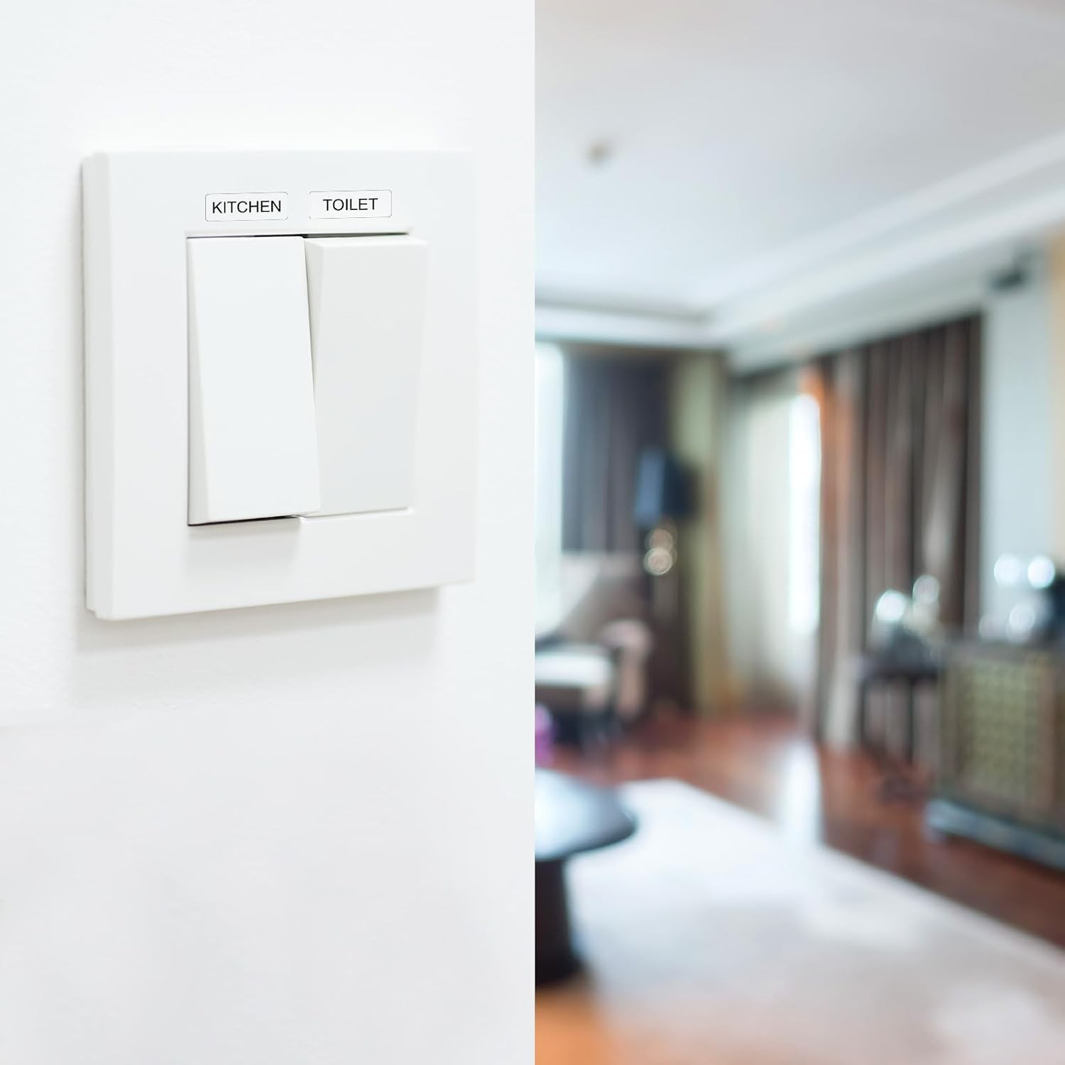 650PCS Light Switch Labels Stickers Transparent Waterproof Electrical Switch Pan