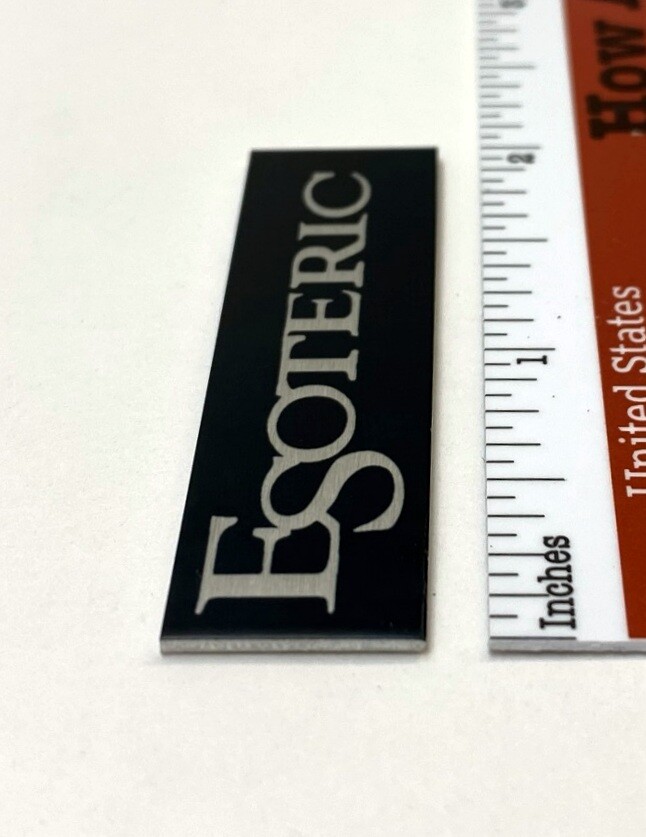 Esoteric Badge Logo Custom Made Aluminum Self Stick